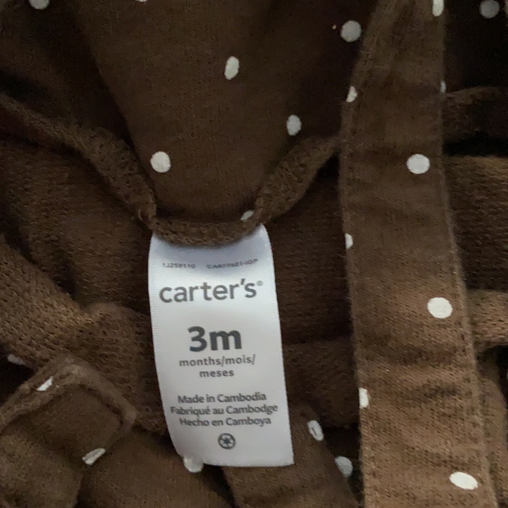 Carter’s Thanksgiving Turkey Romper Dress - Sz 3m - Picture 4 of 4